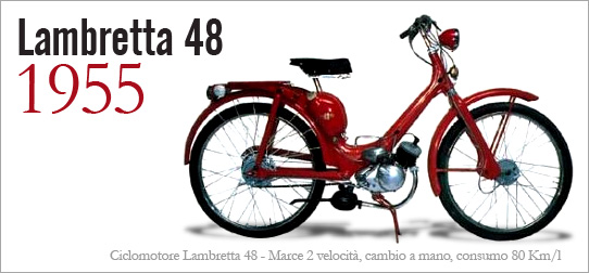 Ciclomotore Lambretta 48. Produzione a partire dal 1955