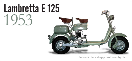 Lambretta E 125 avviamento a strappo. Produzione dal 1953